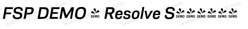 FSP DEMO - Resolve S字体转换